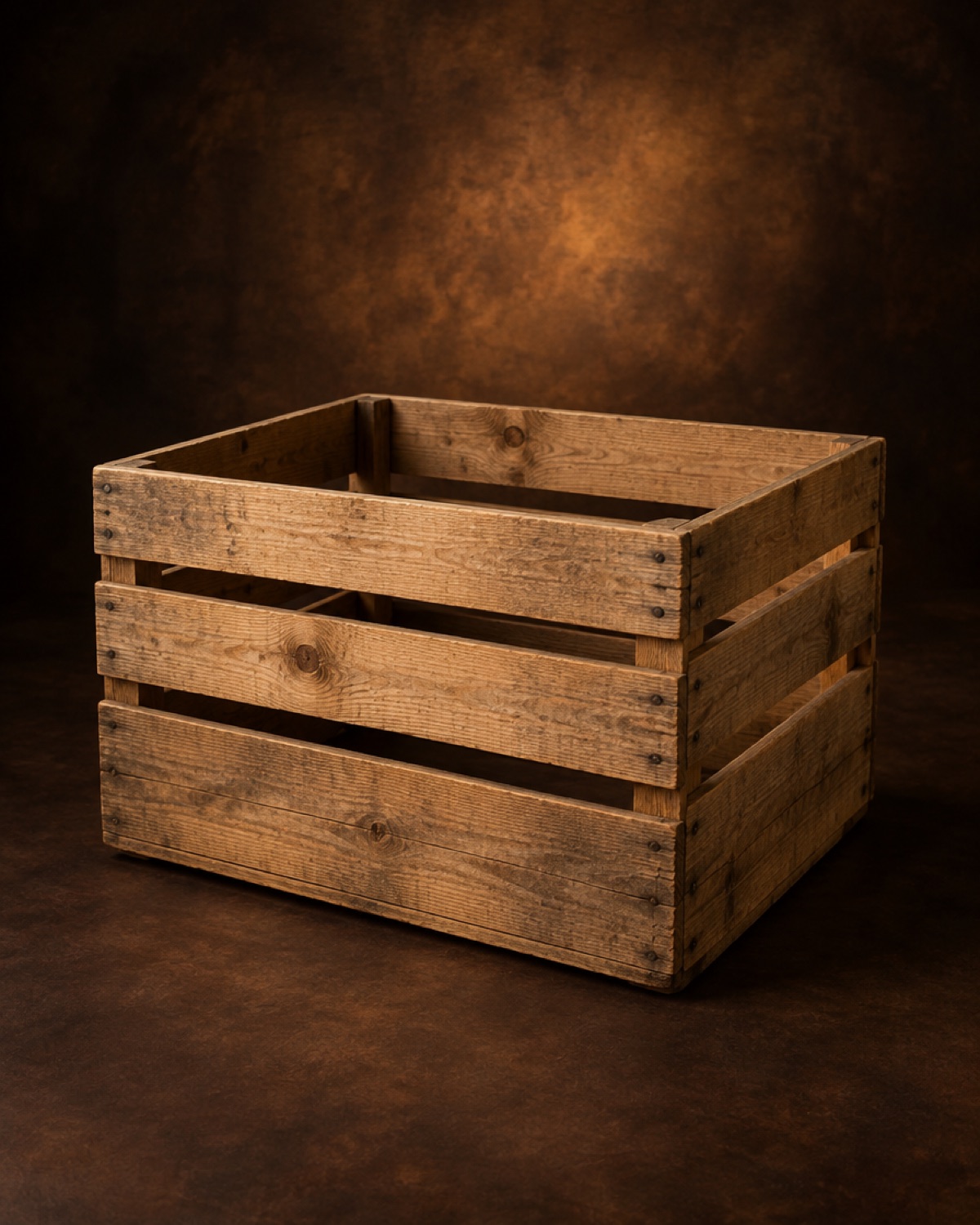 Guacal abierto de listones de madera